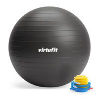 VirtuFit Anti-Burst Fitnessbal Pro - Gymbal - Swiss Ball - met Pomp - Zwart - 75 cm
