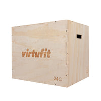 VirtuFit Houten Plyo Box 3-in-1 - Groot - 50 x 60 x 75 cm