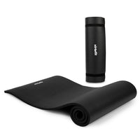 VirtuFit NBR Fitnessmat - 180 x 60 x 1,5 cm - Zwart - met Draagkoord