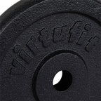 VirtuFit Gietijzeren Halterschijf - Halter gewicht - 30 mm - 5 kg - Zwart - Tweedekans