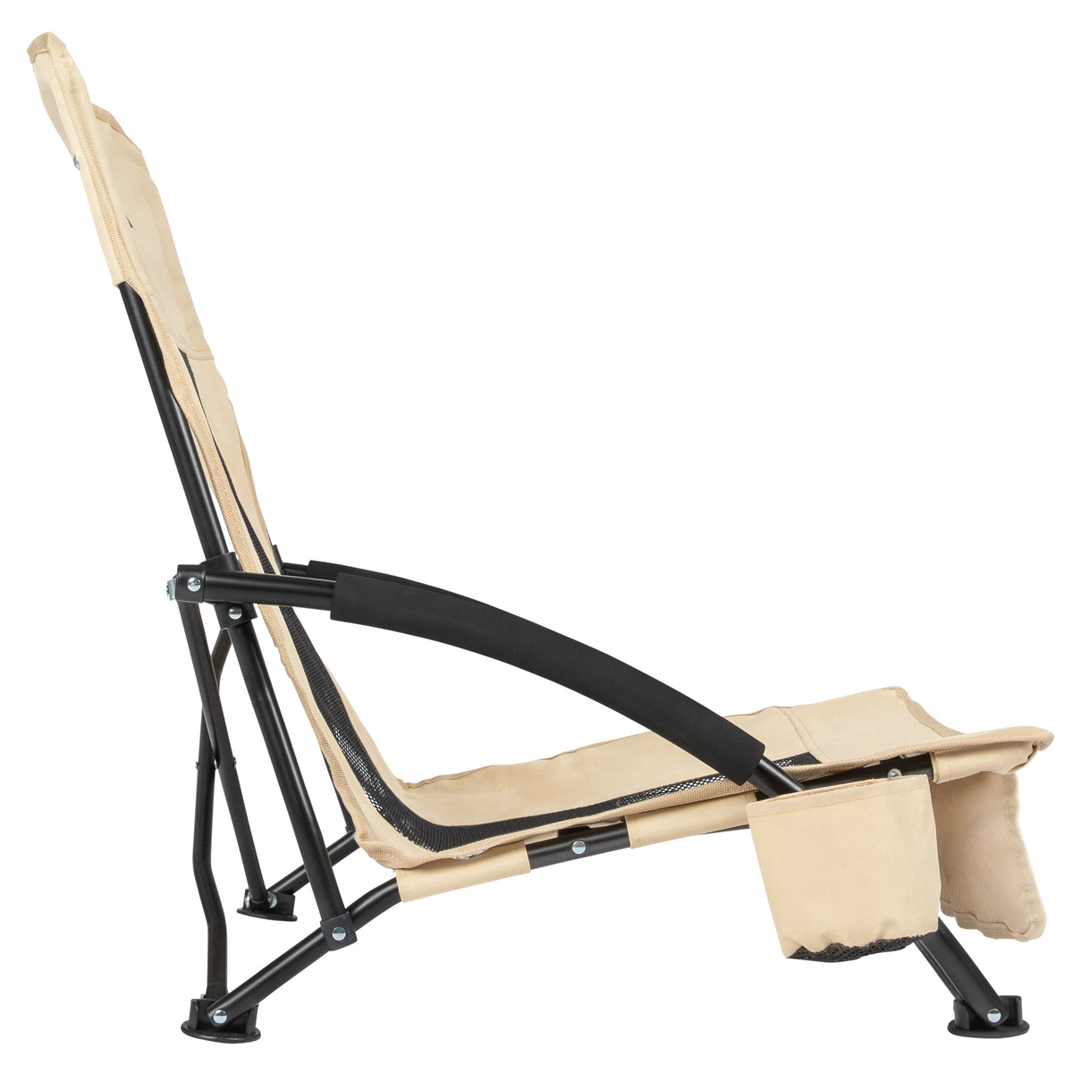 VirtuFit Strandstoel opvouwbaar - Campingstoel - Beige - Tweedekans