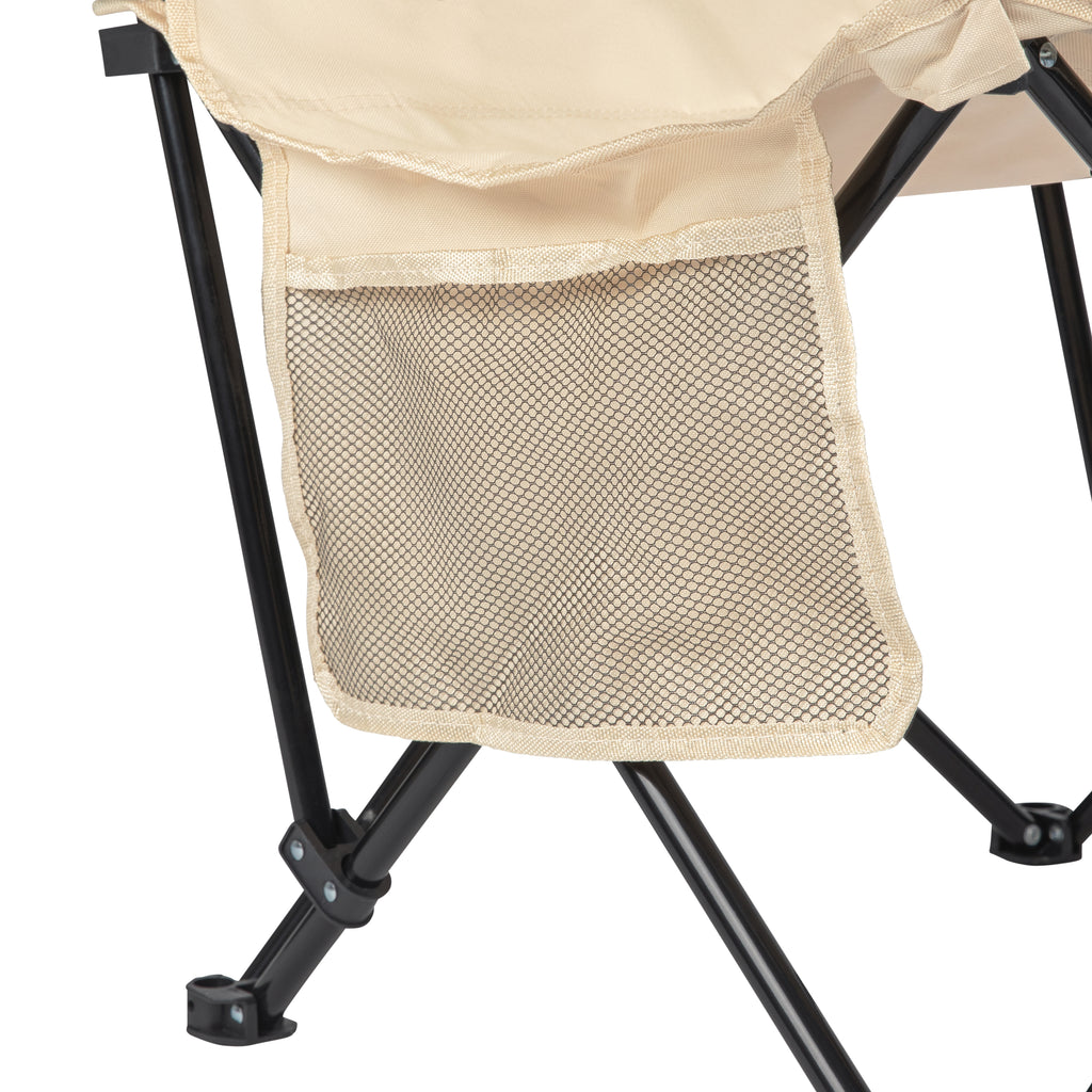 VirtuFit Opvouwbare Camping Stoel - Strandstoel - Beige - Tweedekans