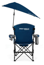 Sport-Brella Verstelbare Campingstoel - Visstoel - Strandstoel met Parasol - Blauw
