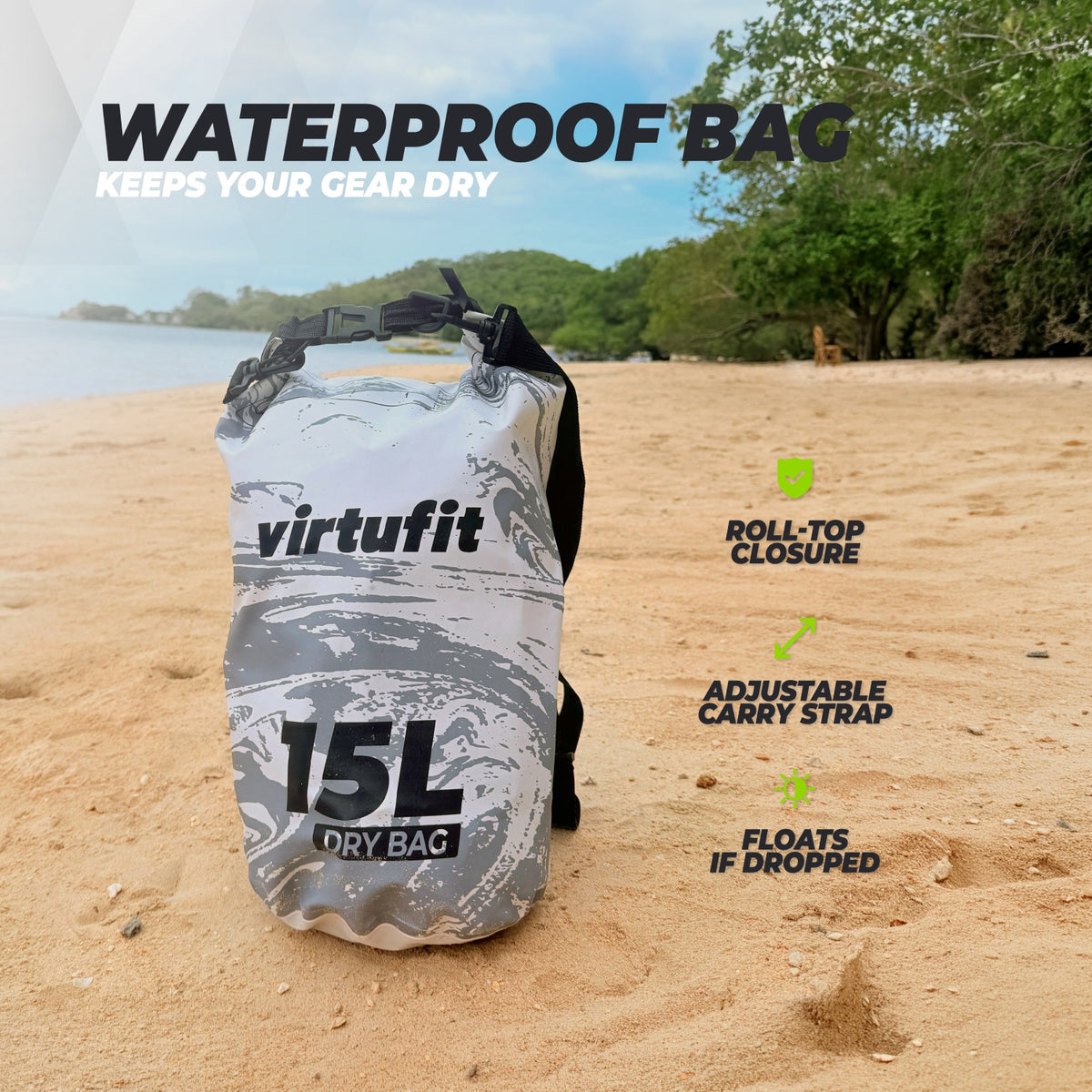 VirtuFit Dry Bag 15L - Waterdichte Tas