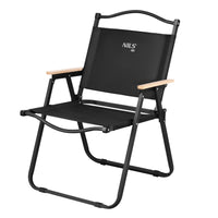 NILS Camp Opvouwbare Campingstoel - Zwart
