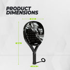 VirtuFit Hybrid Padel Racket - Zwart - Grijs