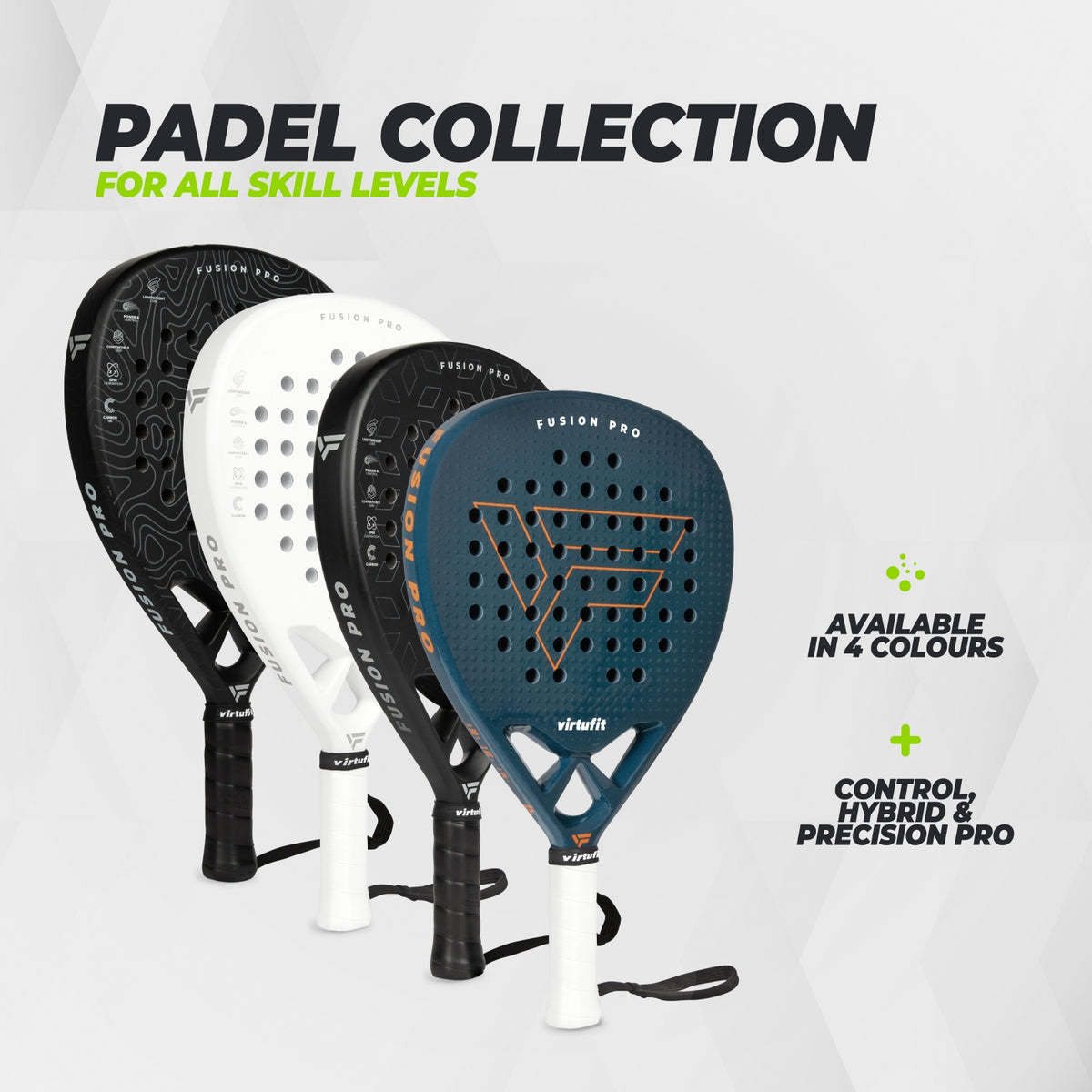 VirtuFit Fusion Pro Padel Racket - Deep Teal