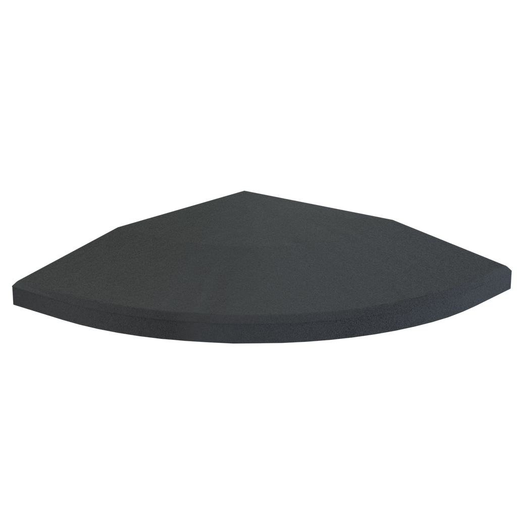 Flow Fitness Hoekprofiel Rubberen Tegel - 20 x 20 x 2 cm - Tweedekans
