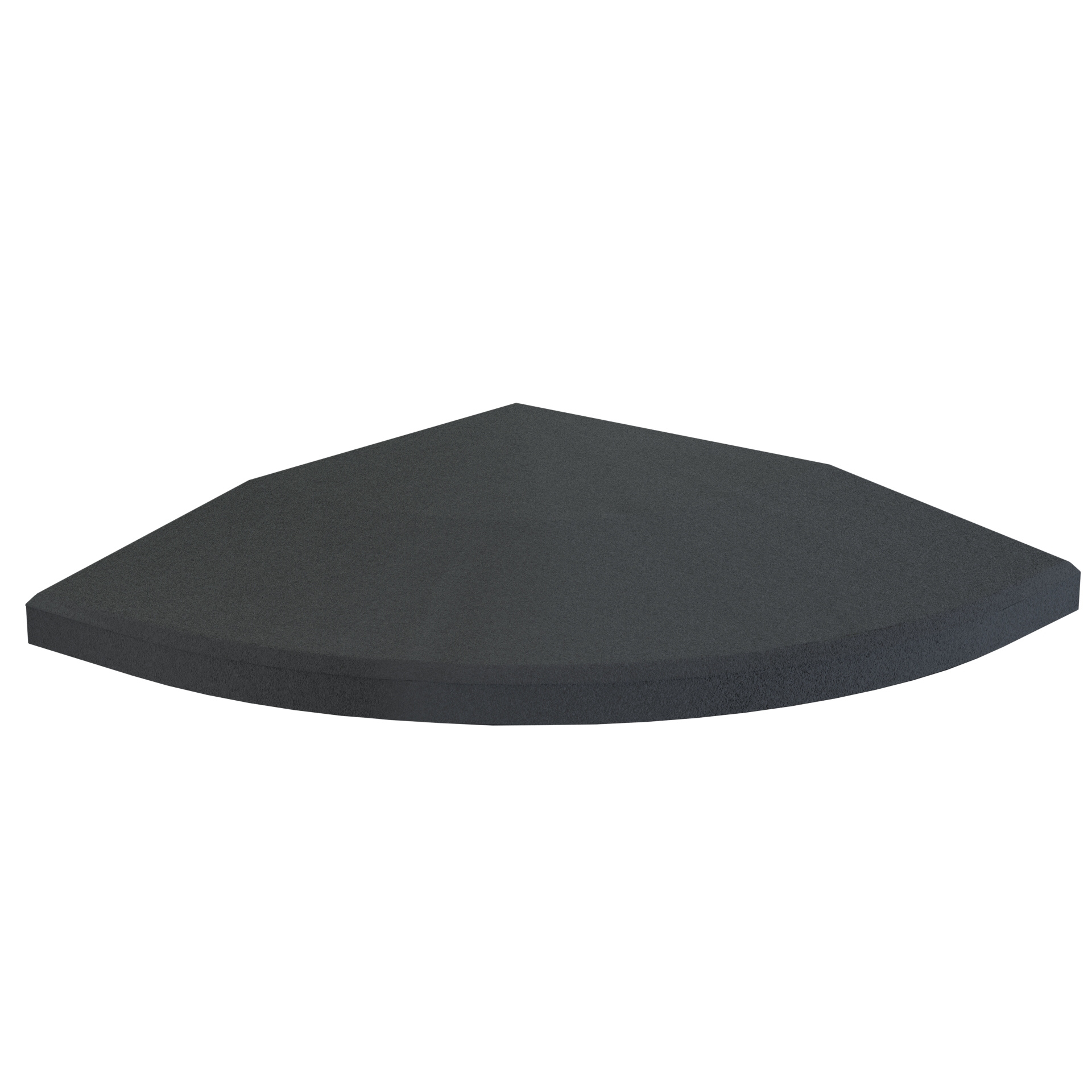 Flow Fitness Hoekprofiel Rubberen Tegel - 20 x 20 x 2 cm - Tweedekans