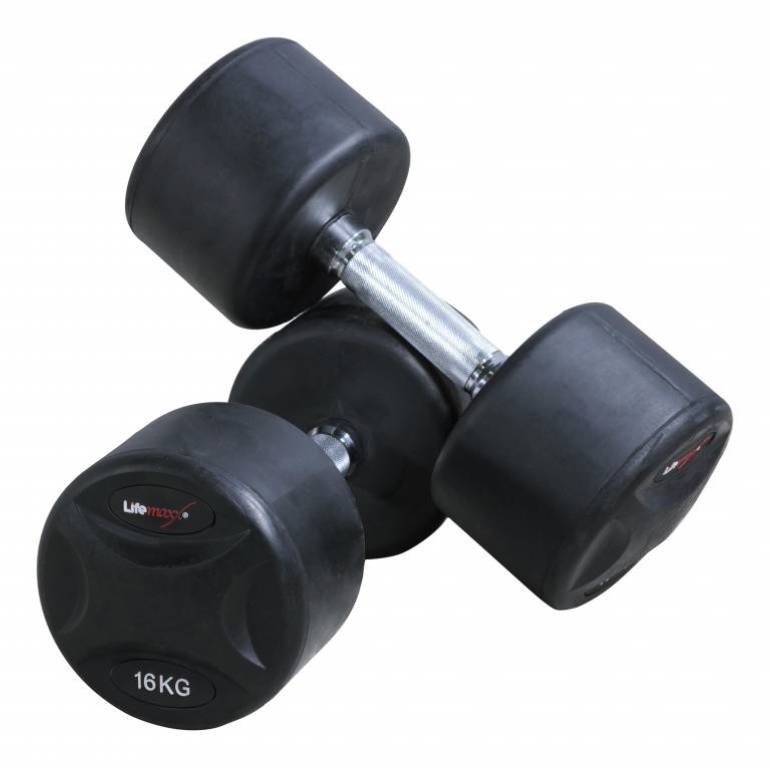 Lifemaxx Vaste Ronde Dumbbell Set 2 x 10 kg