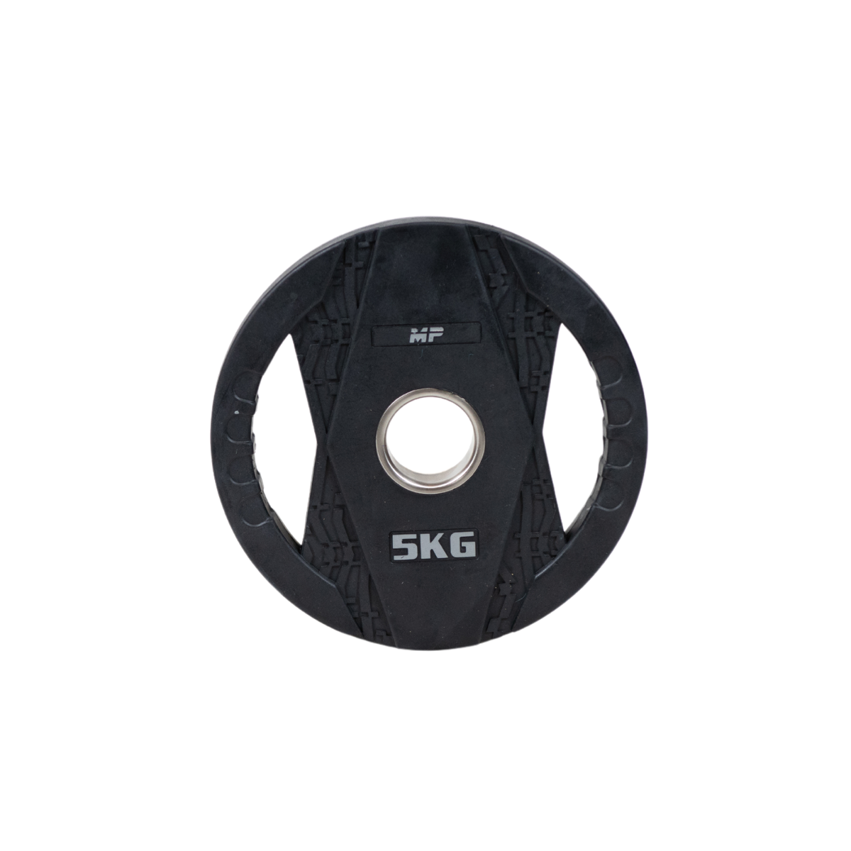Muscle Power Olympische Halterschijf met Handgrepen - Rubber - 5 kg