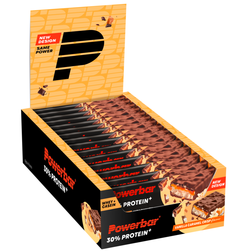 Powerbar 30% Protein+ Bar - 15 x 55 gr - Vanille Caramel Crisp