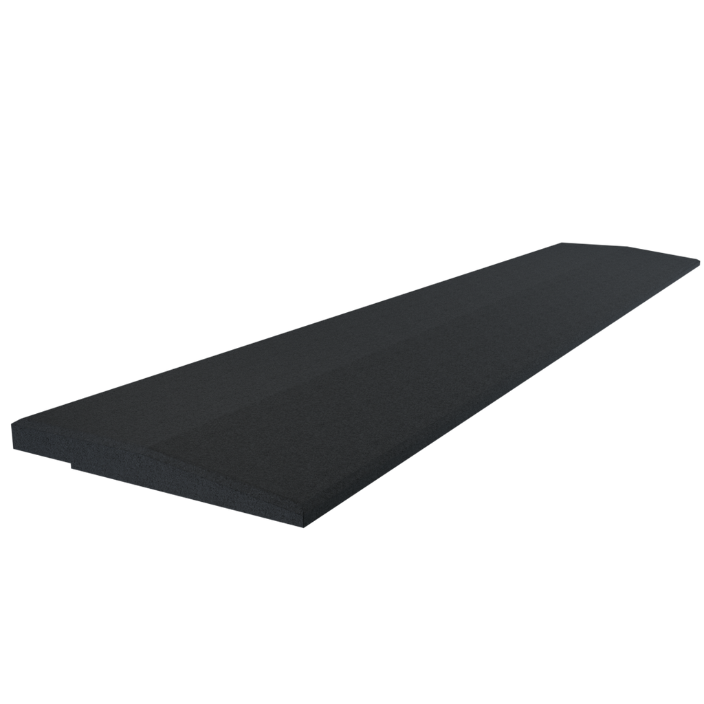 Flow Fitness Oploopprofiel Rubberen Tegel - 100 x 20 x 2 cm - Zwart - Tweedekans