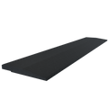 Flow Fitness Oploopprofiel Rubberen Tegel - 100 x 20 x 2 cm - Zwart - Tweedekans