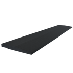Flow Fitness Oploopprofiel Rubberen Tegel - 100 x 20 x 2 cm - Zwart - Tweedekans