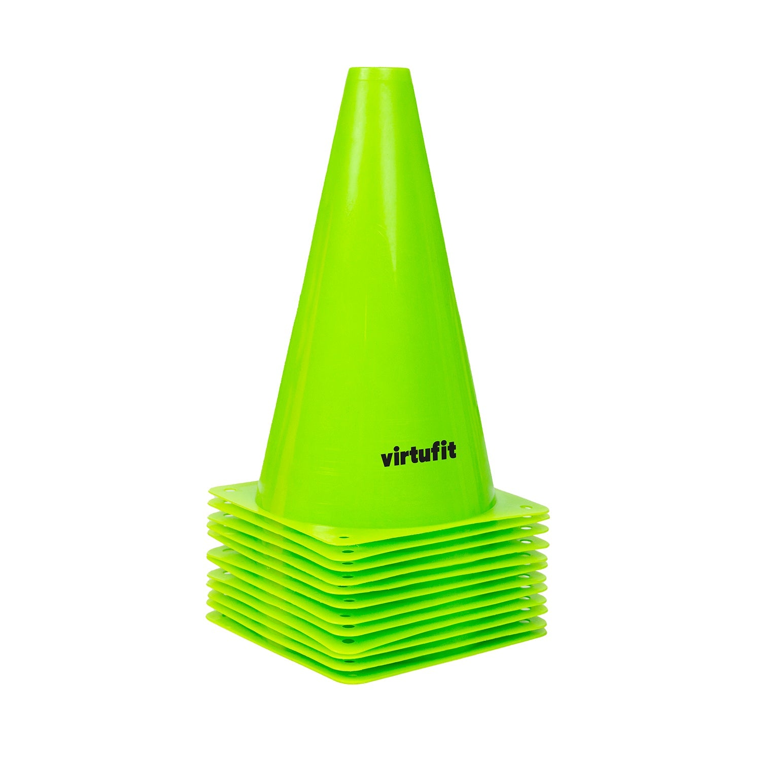 VirtuFit Pionnen Set - 23 cm - 12 Stuks - Groen - Tweedekans