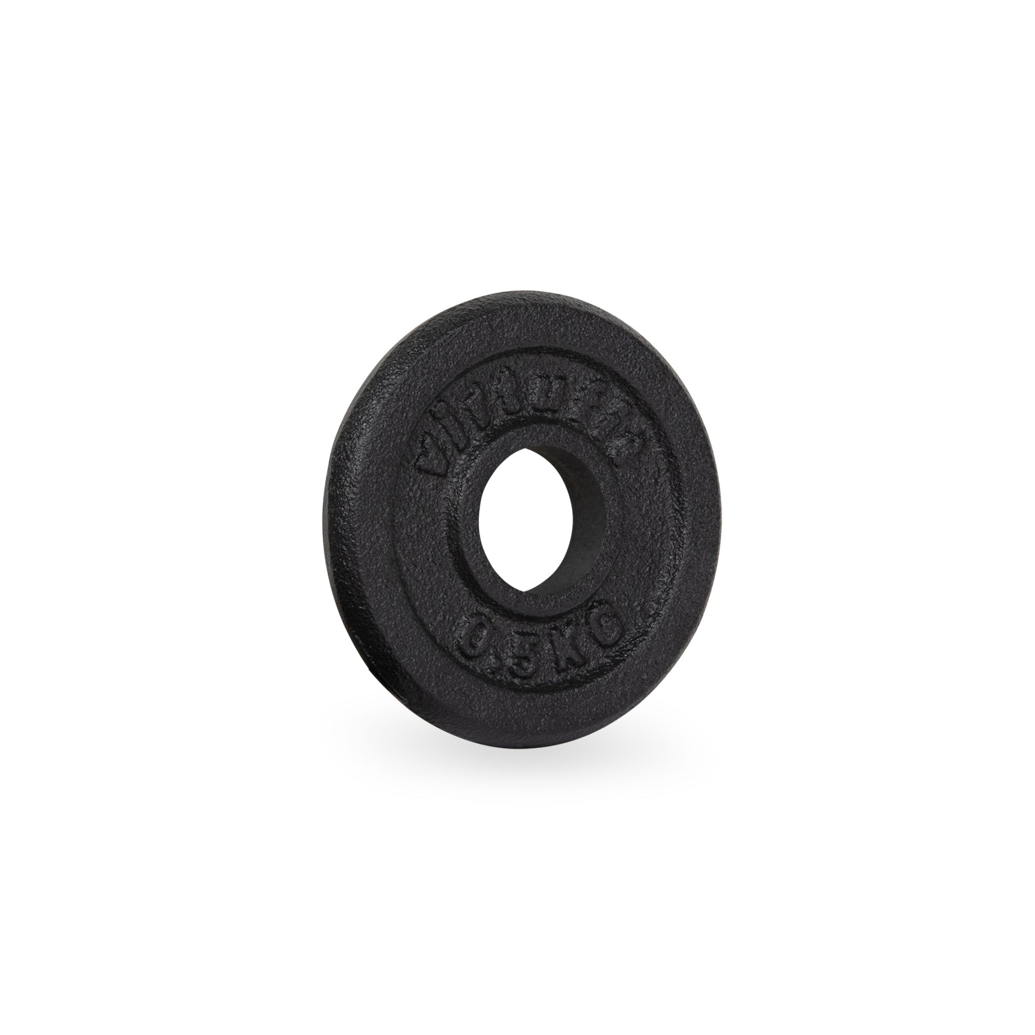VirtuFit Gietijzeren Halterschijf - Halter gewicht - 30 mm - 0.5 kg - Zwart - Tweedekans