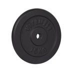 VirtuFit Gietijzeren Halterschijf - Halter gewicht - 30 mm - 15 kg - Zwart - Tweedekans