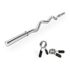 VirtuFit Curlstang - EZ Halterstang - 120 cm - Veerclip - 30 mm - Tweedekans