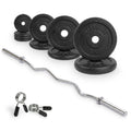 VirtuFit Gietijzeren Halterset - EZ Curlstang - Veerclip - 30 mm - 25 kg - Tweedekans