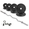 VirtuFit Gietijzeren Halterset - EZ Curlstang - Veerclip - 30 mm - 43 kg - Tweedekans