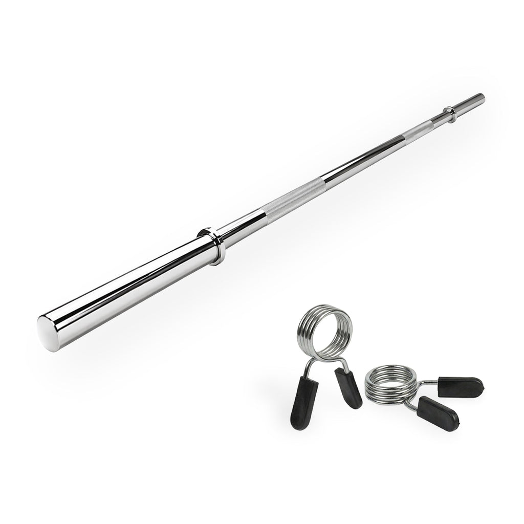 VirtuFit Halterstang - 120 cm - Veerclipsluiting - 30 mm - Tweedekans
