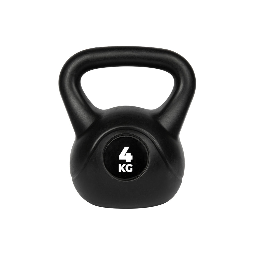 VirtuFit PVC Kettlebell - 4 kg - Zwart - Tweedekans