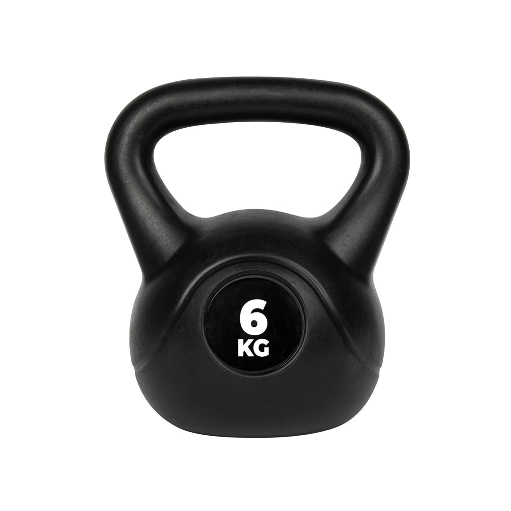 VirtuFit PVC Kettlebell - 6 kg - Zwart - Tweedekans