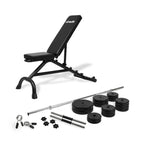 VirtuFit Multifunctionele fitnessbank - Halter/Dumbbellset Pro - 60,5 kg- Vinyl - Tweedekans