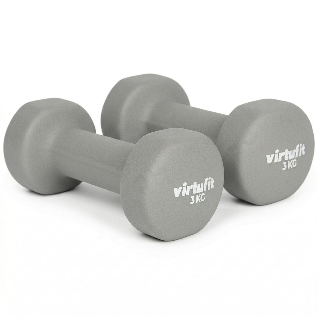 VirtuFit Vinyl Dumbbell Set Pro - 2 x 3 kg - Tweedekans