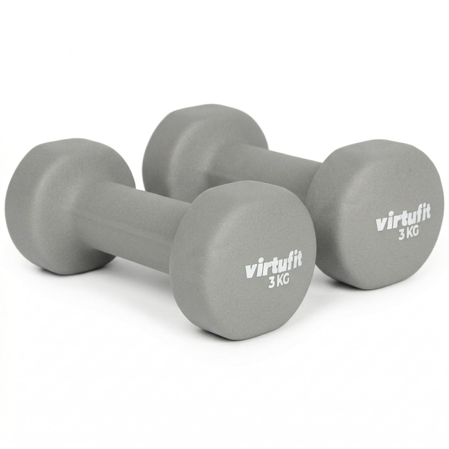 VirtuFit Vinyl Dumbbell Set Pro - 2 x 3 kg - Tweedekans