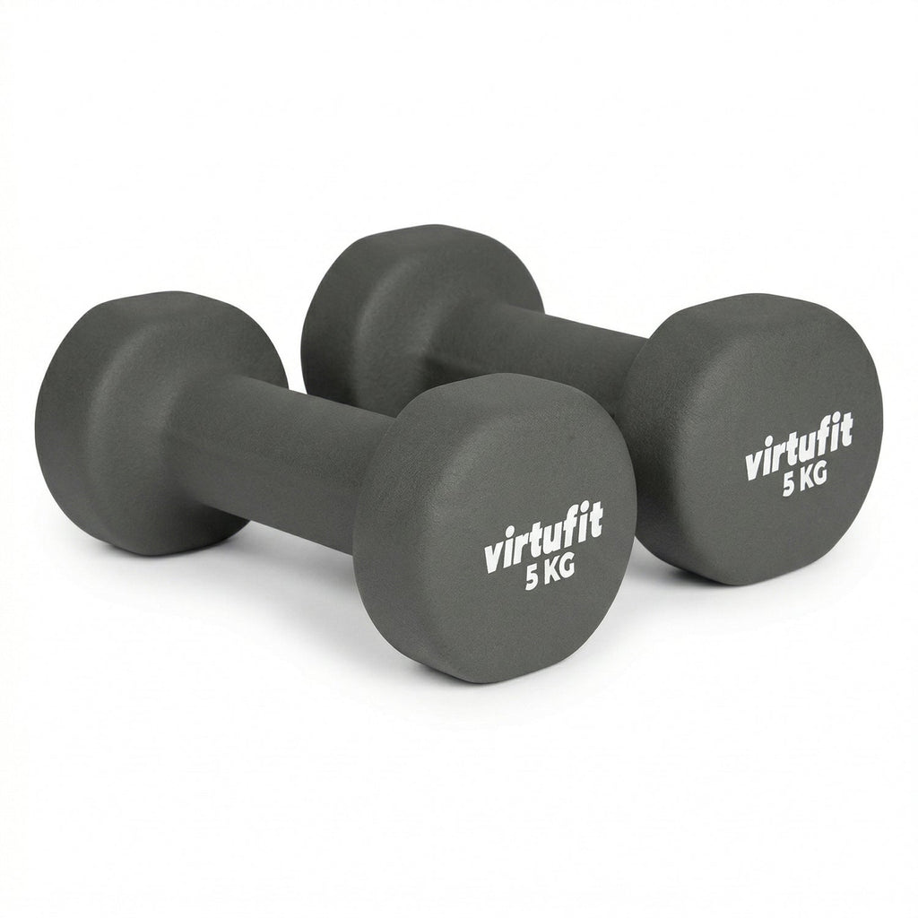 VirtuFit Vinyl Dumbbell Set Pro - 2 x 5 kg - Tweedekans
