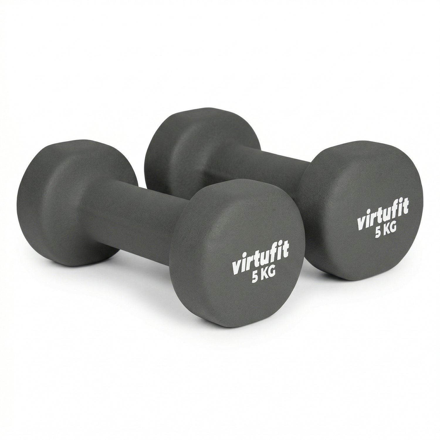 VirtuFit Vinyl Dumbbell Set Pro - 2 x 5 kg - Tweedekans