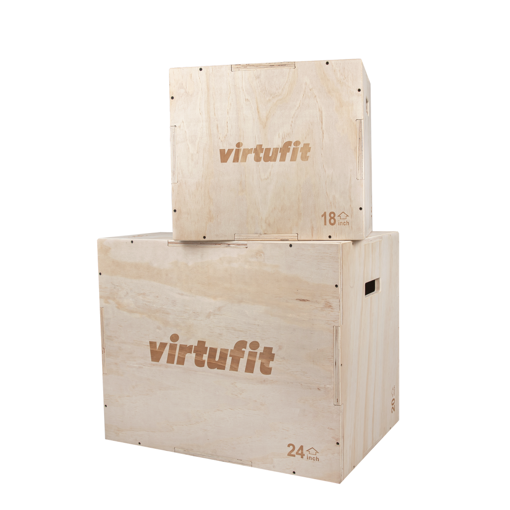 VirtuFit Houten 3-in-1 Plyo Box Set - 2 Stuks