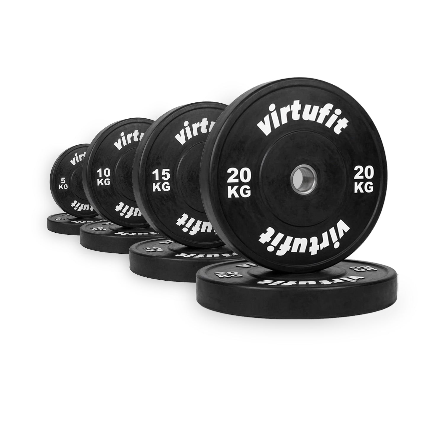 VirtuFit Bumper Plate Set - Olympische Halterschijven van Rubber - 100 kg - Tweedekans