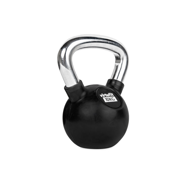 VirtuFit Kettlebell - Rubber/Chroom - 10 kg - Tweedekans