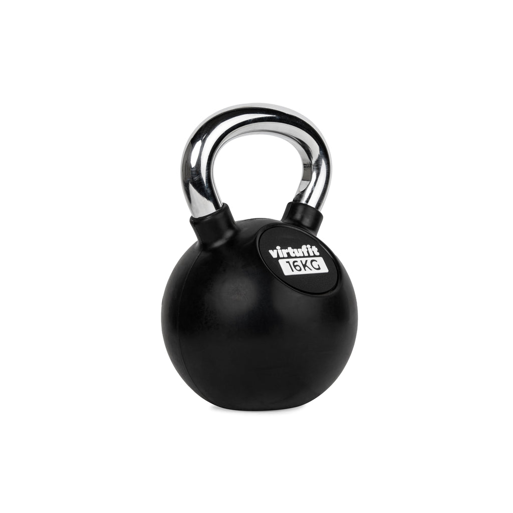 VirtuFit Kettlebell - Rubber/Chroom - 16 kg - Tweedekans