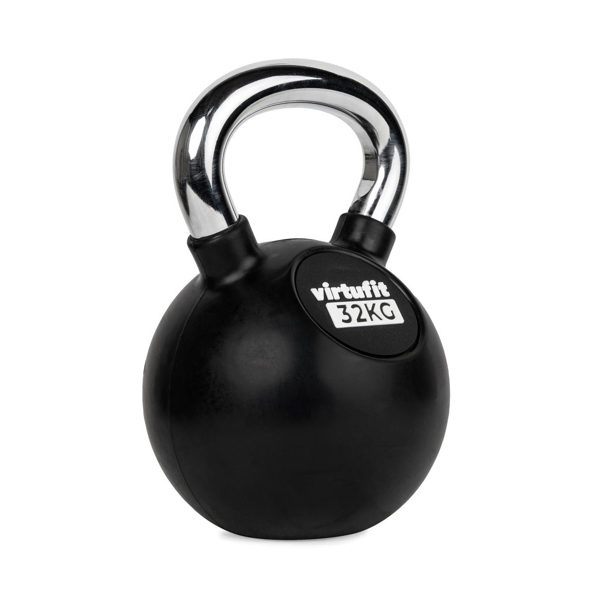 VirtuFit Kettlebell - Rubber/Chroom - 32 kg - Tweedekans