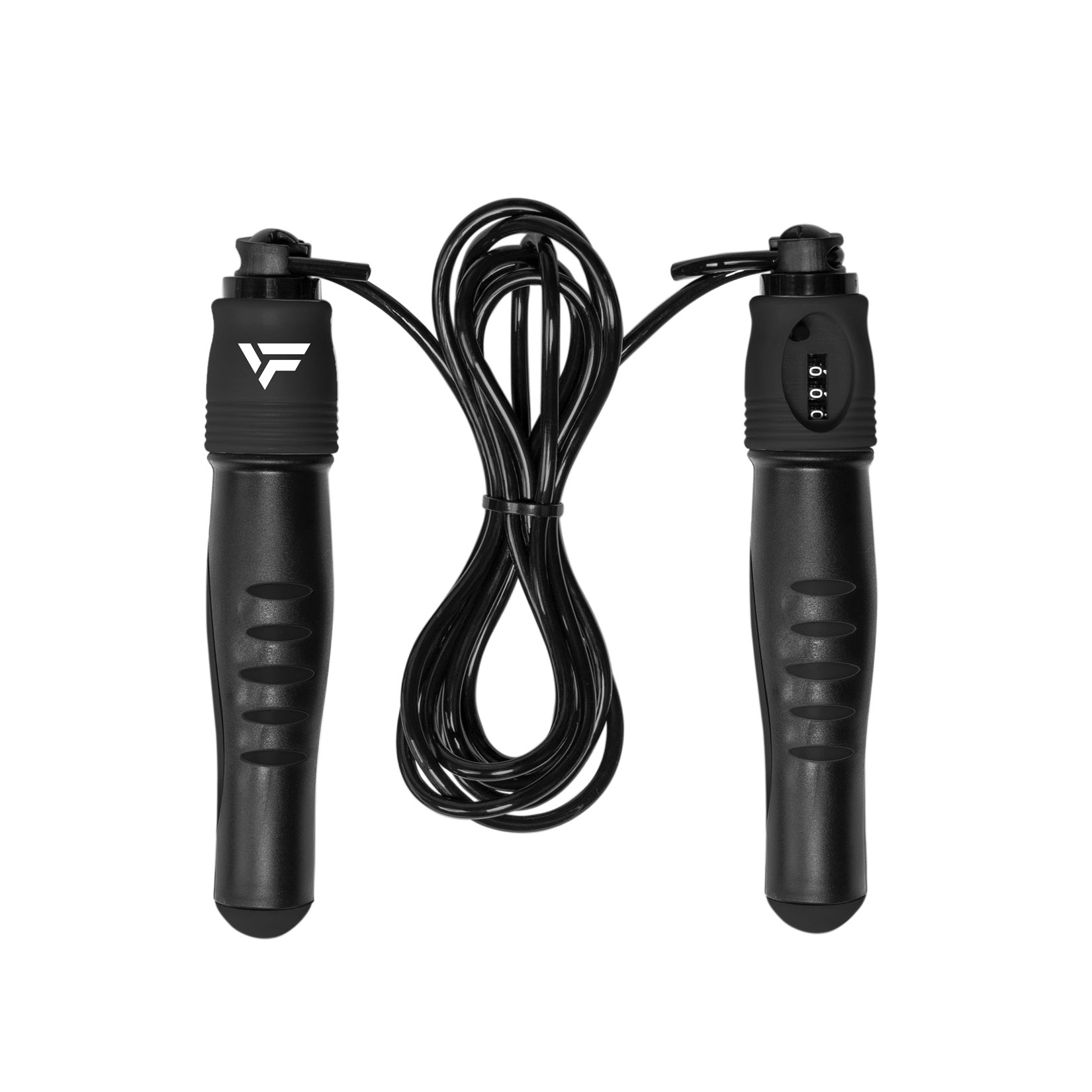 VirtuFit Verstelbaar Springtouw - Met teller - Zwart/Grijs - Tweedekans