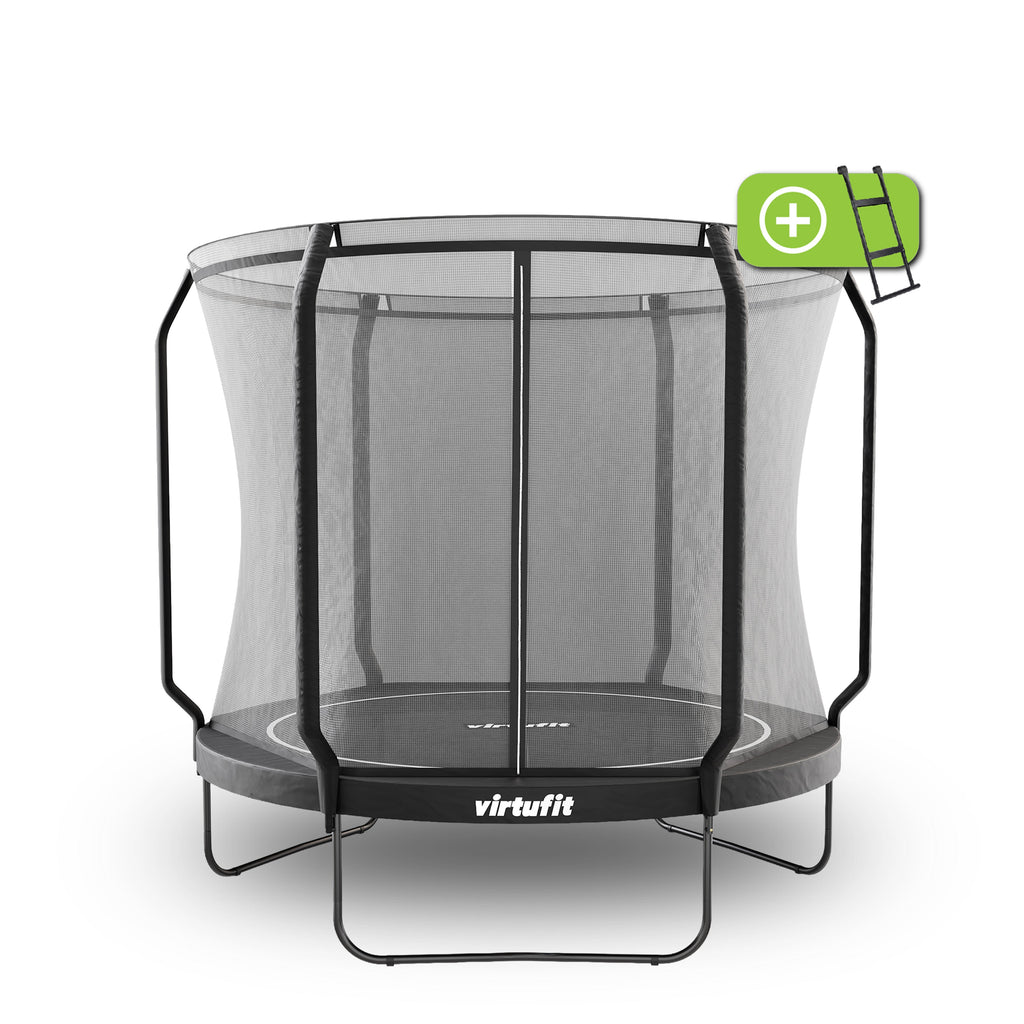 VirtuFit Premium Trampoline met Veiligheidsnet - Zwart - 251 cm - Tweedekans