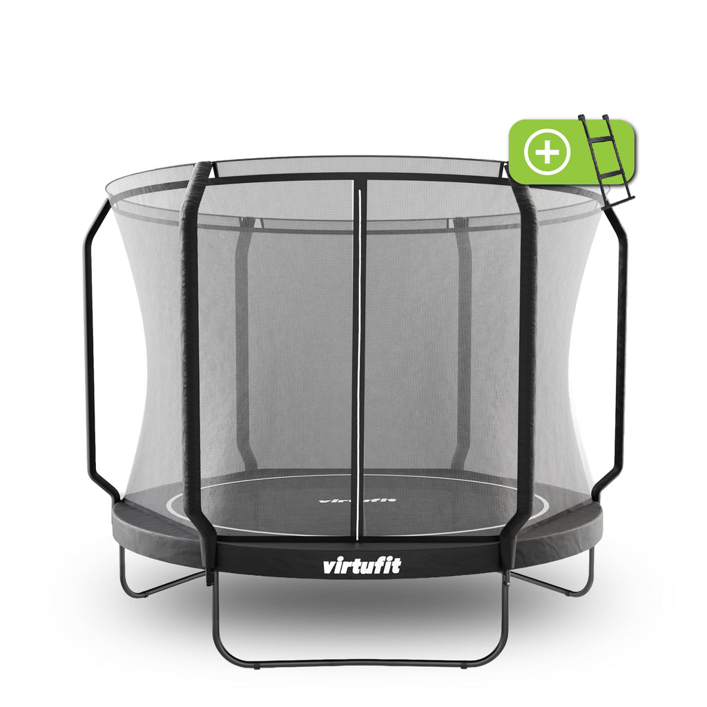 VirtuFit Premium Trampoline met Veiligheidsnet - Zwart - 305 cm - Tweedekans