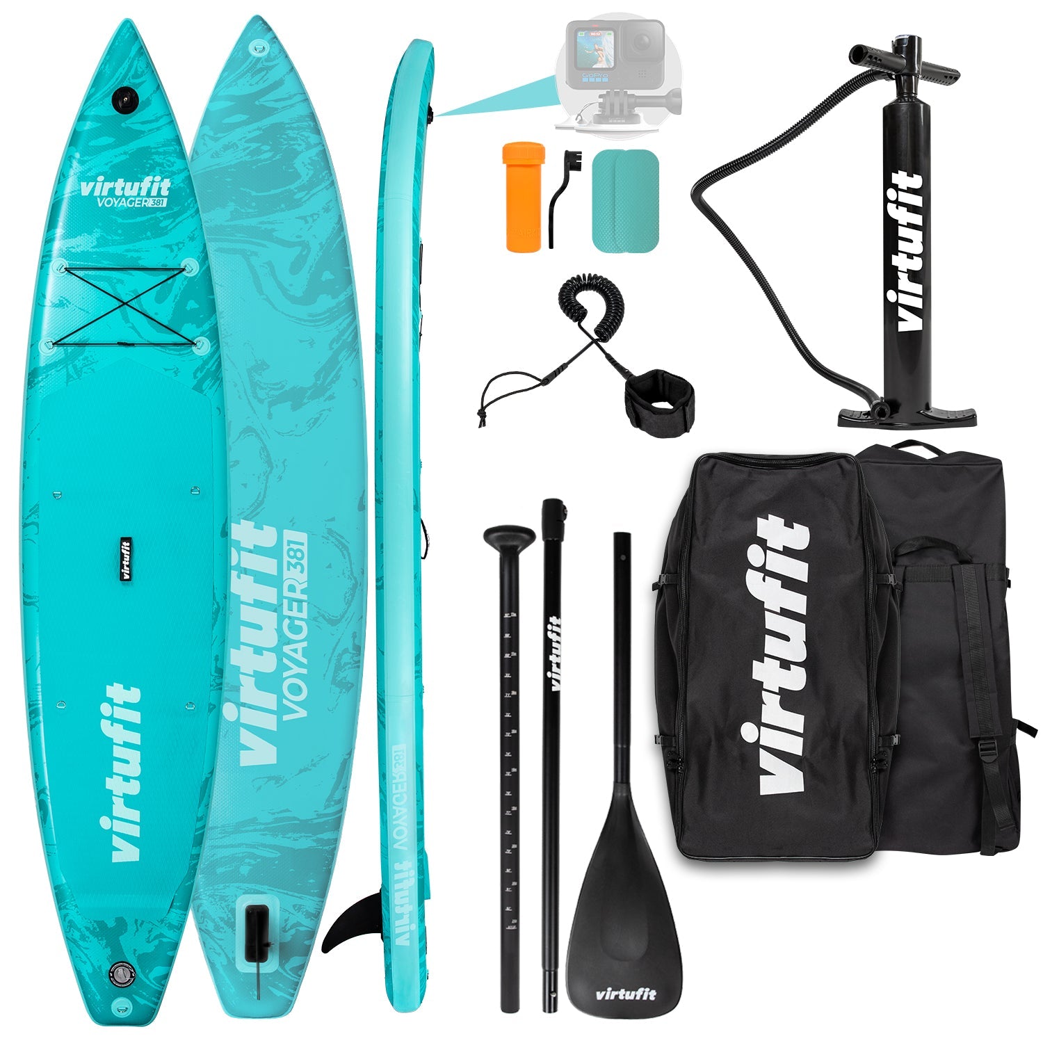 Virtufit Supboard Voyager 381 - Turquoise - Tweedekans