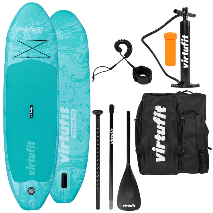 VirtuFit Supboard Ocean 275 - Turquoise - Met accessoires en draagtas - Tweedekans