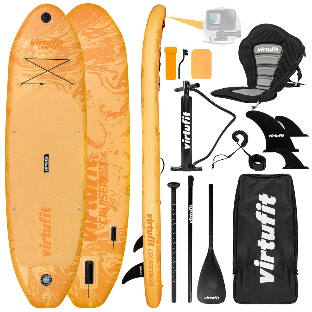 VirtuFit Supboard Cruiser 305 - Oranje - Met Kajak zitje, accessoires en draagtas - Tweedekans