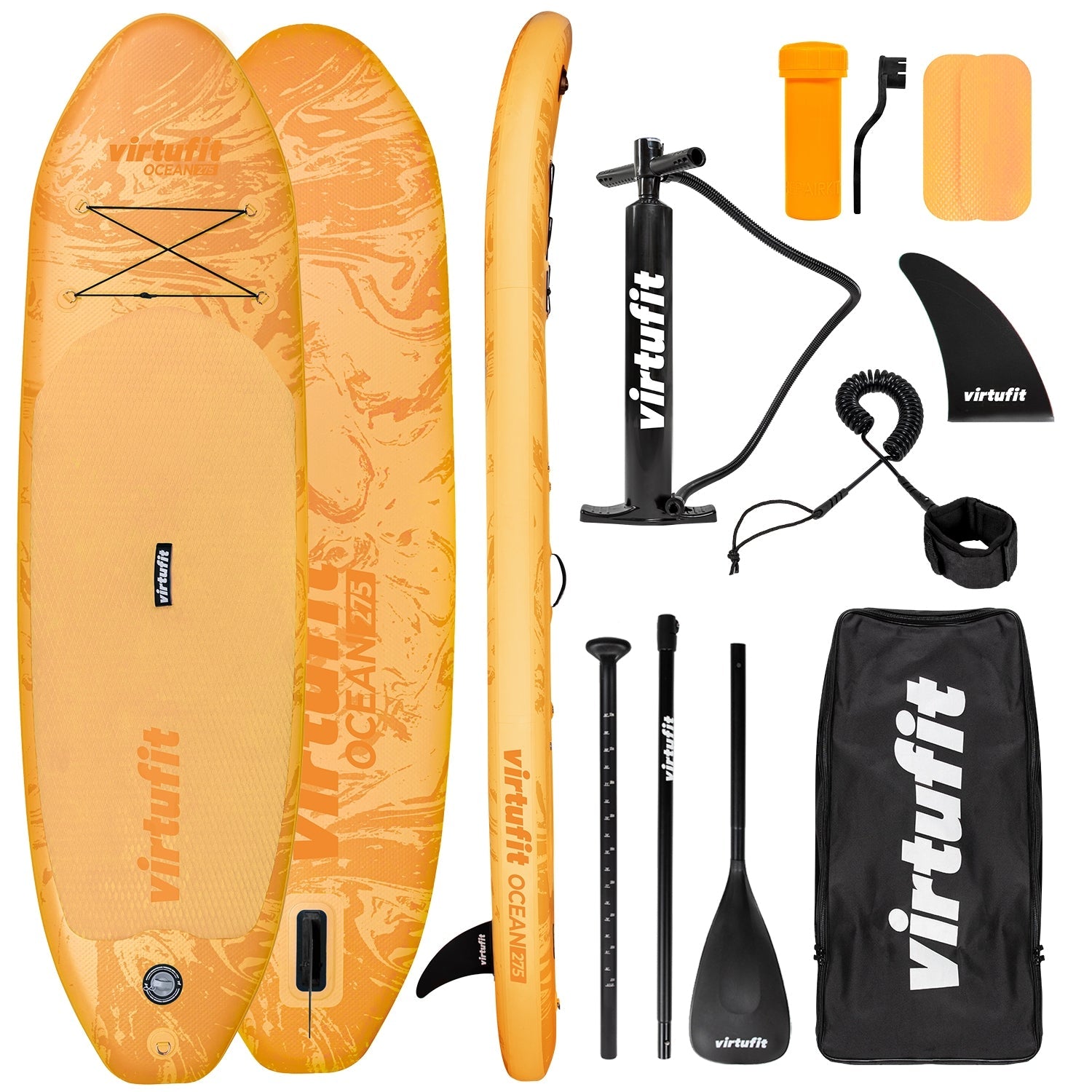 VirtuFit Supboard Ocean 275 - Oranje - Met accessoires en draagtas - Tweedekans