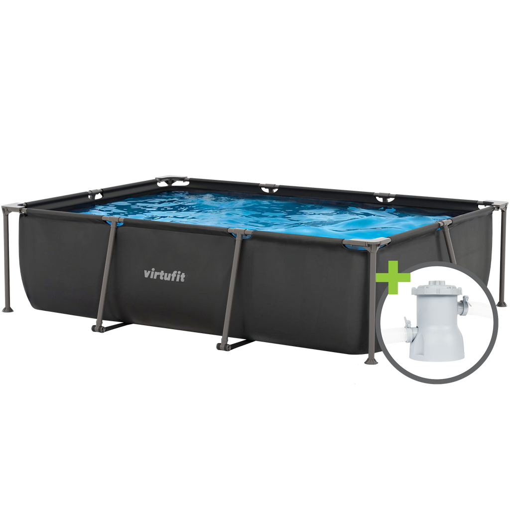 VirtuFit Rechthoekig Zwembad - 300 x 210 cm - Inclusief Filterpomp - Tweedekans