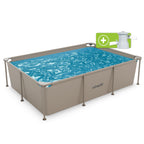 VirtuFit Rechthoekig Zwembad - 260 x 180 x 66 cm - Beige - Inclusief Filterpomp - Tweedekans