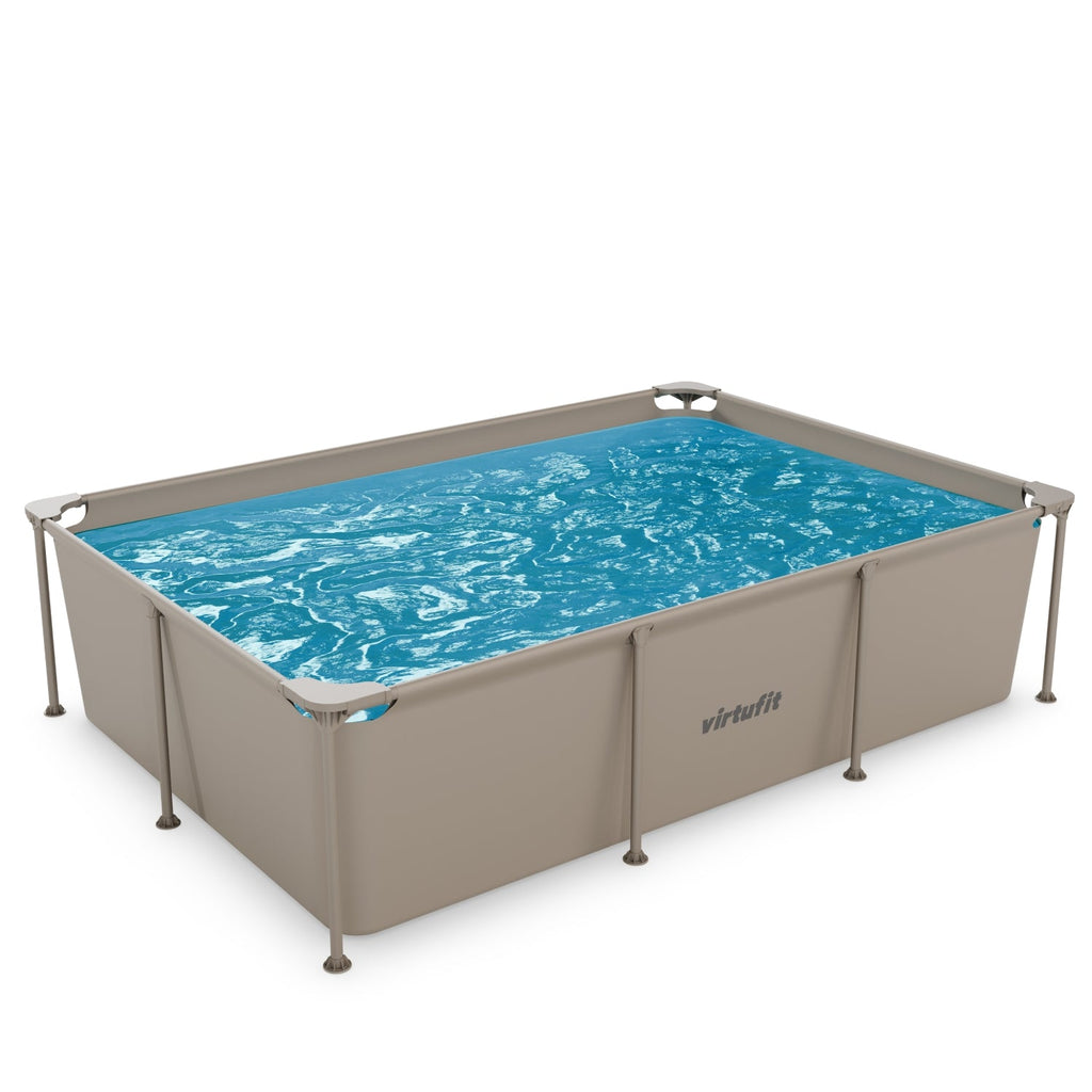 VirtuFit Rechthoekig Zwembad - 260 x 180 x 66 cm - Beige - Tweedekans