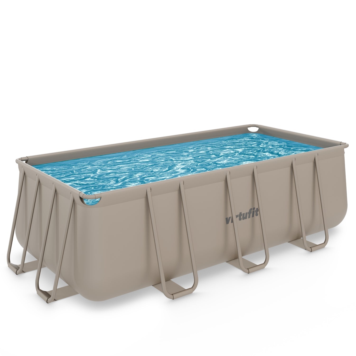 VirtuFit Rechthoekig Zwembad 400 x 200 x 122 cm - Beige - Tweedekans