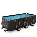 VirtuFit Rechthoekig Zwembad 400 x 200 x 122 cm - Antraciet - Tweedekans